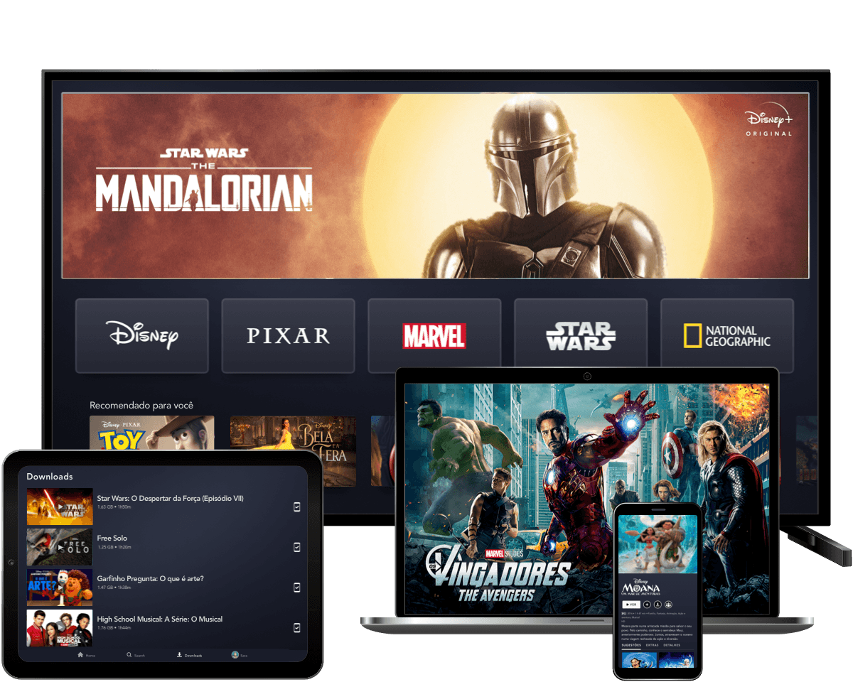 imagem com Tv, Computador, Tablet e Celular